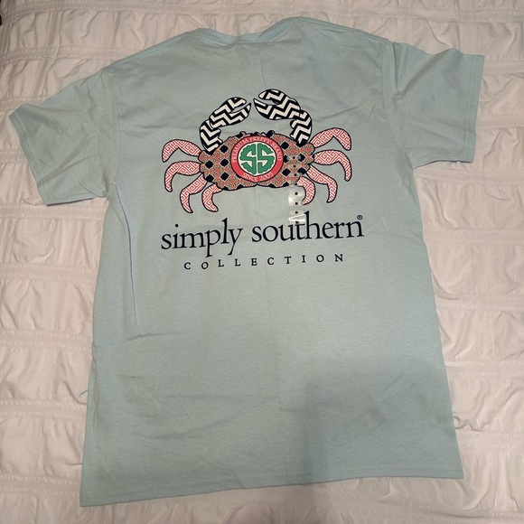NWT Simply Southern Blue Crab T-Shirt - Picture 3 of 3